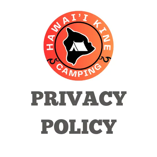 Hawaii kine camping logo with privacy policy