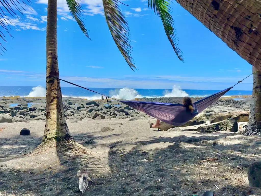 hammock on beach Malama Ki